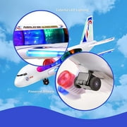 Bump & Go Airplane Toy Battery-Operated, Passenger Big Plane Airplanes for Kids Boys Toddler Play Vehicles