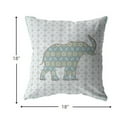 thumbnail image 5 of 18" Blue Elephant Indoor Outdoor Throw Pillow, 5 of 5