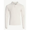 thumbnail image 6 of Free Assembly Men's Cozy Yarn Polo Sweater with Long Sleeves, Sizes S-3XL, 6 of 6