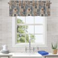 thumbnail image 5 of Vintage Pattern Curtain Valance for Windows Rod Pocket Drape Valence Window Treatments 2 Panels Short Curtains for Kitchen Windows Bathroom Bedroom,54 x 18 Inch, 5 of 5