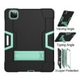 thumbnail image 2 of Dteck Case For iPad Pro 12.9" 5th Generation 2021,Shockproof Rubber Kickstand Case 3-Layer Protection Heavy Duty Cover for iPad Pro 12.9-inch 5th Gen 2021,Black+Mint, 2 of 7