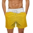 thumbnail image 1 of Aayomet Swimming Trunks for Men Beach Shorts Breathable Tether Print Board Shorts (Yellow, XXL), 1 of 5