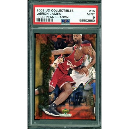 LeBron James Rookie Card 2003-04 UD Collectibles Freshman Season #15 PSA 9