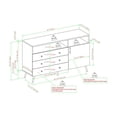 thumbnail image 4 of 52" Mid Century 3-Drawer 1-Door Wood Sideboard - Dark Walnut, 4 of 6
