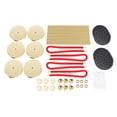 thumbnail image 6 of 6-Pack Gold Stainless Steel Stanchion Set with 4 Red Velvet Ropes - 37.4in Height - for Crowd Control, Red Carpet, Wedding, Exhibition, 6 of 15