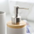 thumbnail image 4 of Dispensador de jabón cerámico de 400ml, estilo nórdico, dispensador de jabón líquido Ideal para cocina y baño negro, botella, 1 paquete, 4 of 5