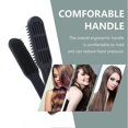 thumbnail image 5 of Cepillo de pelo de doble cara con cerdas de jabalí, peine alisador con pinza para peinar y suavizar el cabello, color negro., 5 of 5