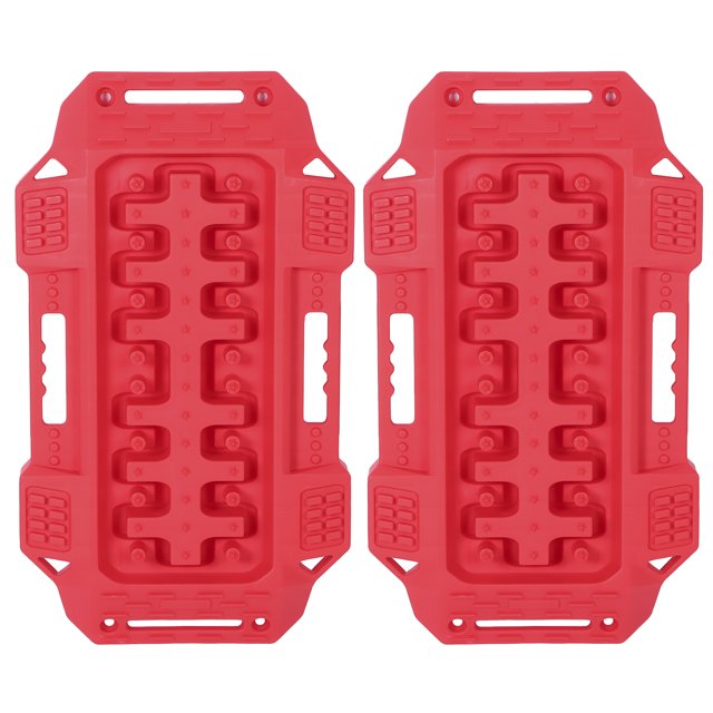Pistas de tracción de recuperación, escalera de neumáticos para nieve, arena, barro, accesorio Universal antideslizante para vehículos (rojo), 2 uds.