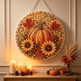 thumbnail image 4 of Kbndieu Fall Hanging Decorations for Home Diamond Art Painting Kits for Adults Beginner, Thanksgiving Autumn Harvest Special Shaped Pearl Painting Kits Gifts for Home Door Wall Decor, 4 of 5
