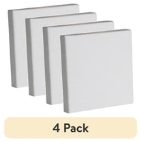 (4 pack) Daler-Rowney Simply Canvas, White Stretched, 4" x 4", 1 Each - Teens, Students, Artists, Kids