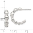 thumbnail image 4 of Sterling Silver Polished Graduated Bead Post C-Hoop Earrings (Width 19.3) (Length 19.6) - Jbsp, 4 of 5
