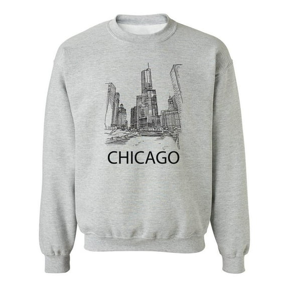 Chicaco Cityscape Sweatshirt Men -Image by Shutterstock, Male 5X-Large