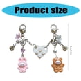 thumbnail image 3 of Lovely Brick Heart Designs Keychain Delicate Matching Heart Keychains with Brick Designs For Couples, 3 of 8