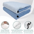 thumbnail image 4 of Full Quilt Set 78''x90'', Blue Ombre Lightweight Summer Bedspread Coverlet Set with 2 Pillow Shams, Modern Minimalist Gradient Aesthetic Breathable All Season Quilt Bedding for Bedroom/Guest Room, 4 of 9