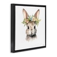 thumbnail image 2 of Stupell Industries Cottage Woodland Rabbit Flower Crown Black Floating Frame Canvas Art, 18 x 18, by Roozbeh, 2 of 8