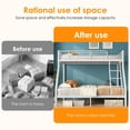 thumbnail image 4 of Netrum Twin over Full Bunk Bed for Adults Teens,Heavy-Douty Metal Bunk Beds Frame with Wall Fastener Screws,Ladder & Full-Length Guardrail, White, 4 of 8