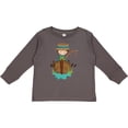 thumbnail image 3 of Inktastic Fishing Boy, Fisherman, Fishing Rod, Brown Hair Boys Long Sleeve Toddler T-Shirt, 3 of 5