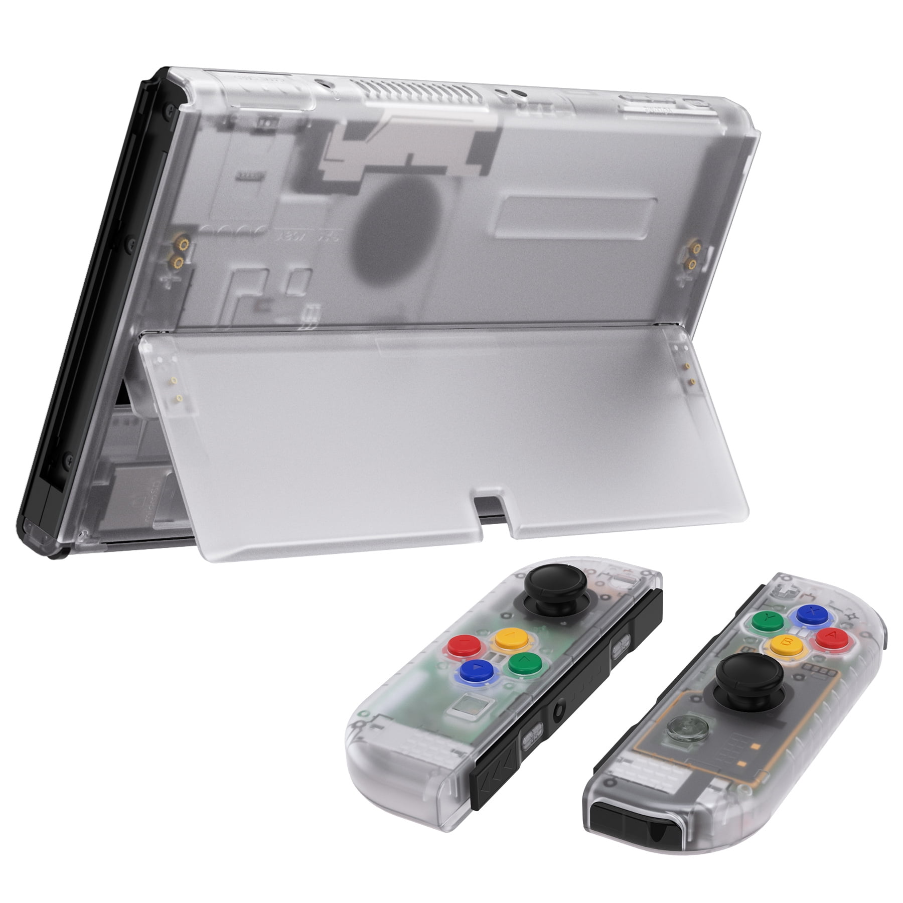 eXtremeRate Clear Atomic Purple Custom Full Set Shell for Nintendo