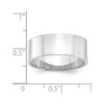 thumbnail image 3 of Auriga 14k White Gold 8mm Lightweight Flat Men's Wedding Band Size- 4.5, 3 of 5