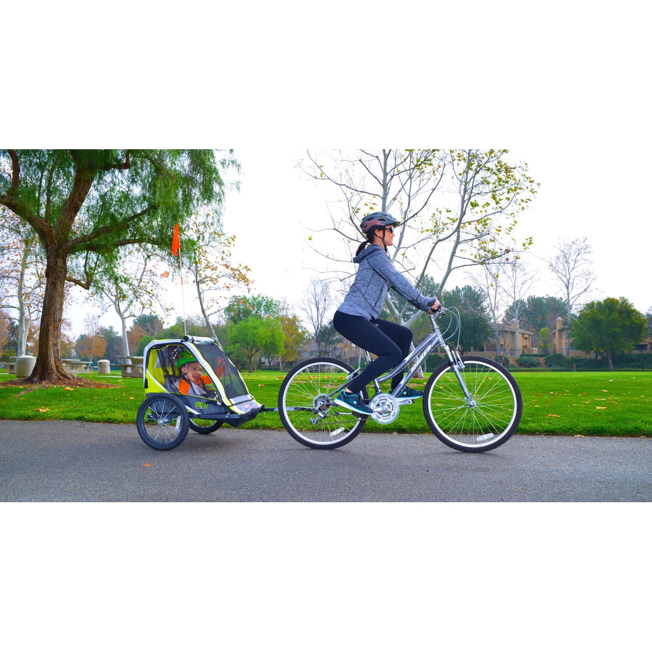 Allen Sports Deluxe 2-Child Bike Trailer - Green - Walmart.com