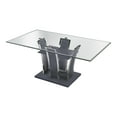 thumbnail image 3 of Furniture of America Valery Contemporary Glass Top Dining Table in Gray, 3 of 5