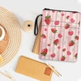 thumbnail image 3 of HELLHERO Strawberry Heart Stripe 1 pc Gift Book Cover with Waterproof Book Protection Polyester Fabric Book Cover Carrying Case for Readers Bible Reader 11.4 Inch X 8.66 Inch, 3 of 8
