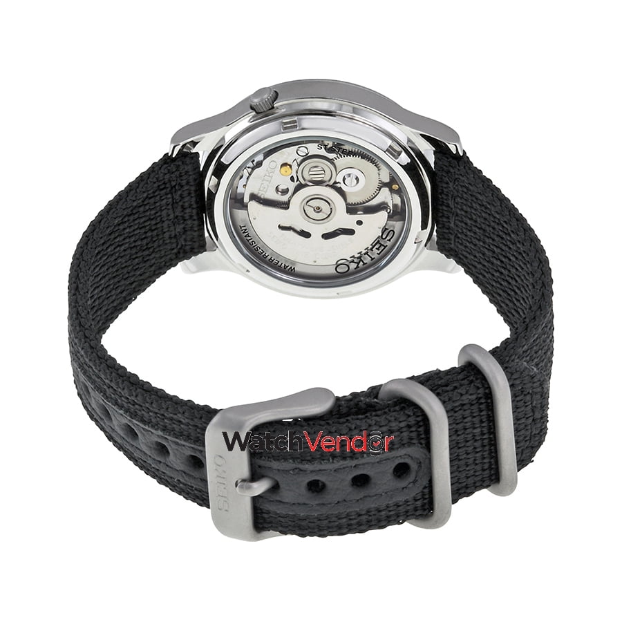 Seiko 5 Men s Automatic Black Strap Black Dial Watch