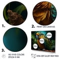 thumbnail image 3 of Designart "Parrots Creating Emerald Melodies" Parrot Floater Framed Wall Decor, 3 of 5