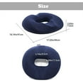 thumbnail image 2 of Large Seat Cushion Memory Foam Donut Pillow for Relief Tailbone Pain, Hemmoroid Treatment, Bed Sores, Prostate, Coccyx, Sciatica, Pregnancy, Postpartum, Ergonomic Design (Velour Cover for Male), 2 of 8