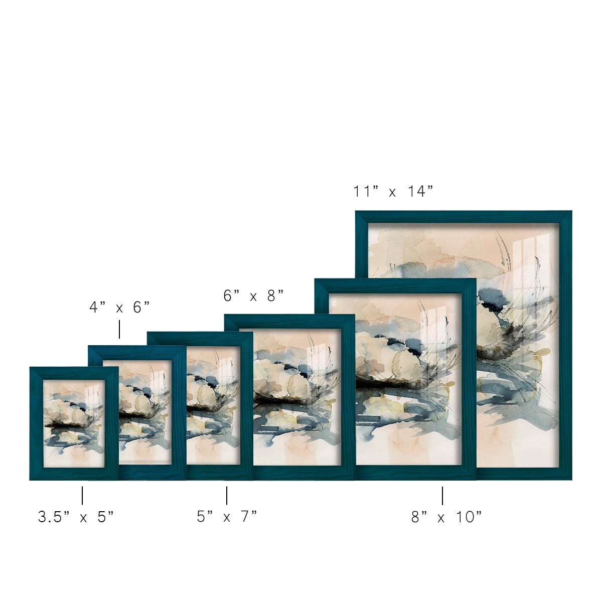 Winter Shoal I - Framed Print w/glass - Ocean Blue