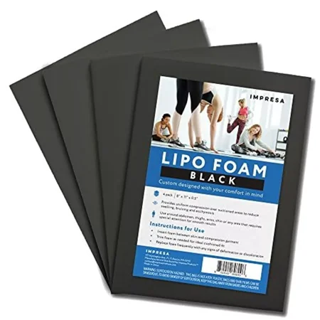 [4 Pack] Black Lipo Foam - Post Surgery Liposuction Foam