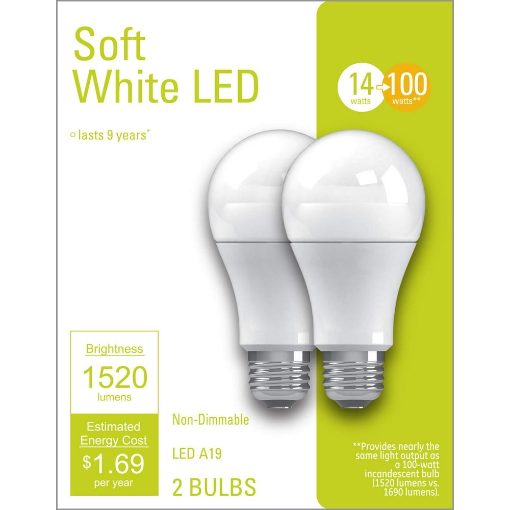 GE Lighting 32593 Light Bulb Soft White A19 LED 13Watt (100Watt