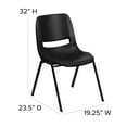 thumbnail image 6 of Flash Furniture Hercules Series Ergonomic Plastic Shell School Chairs, Set of 5, Black, 6 of 15