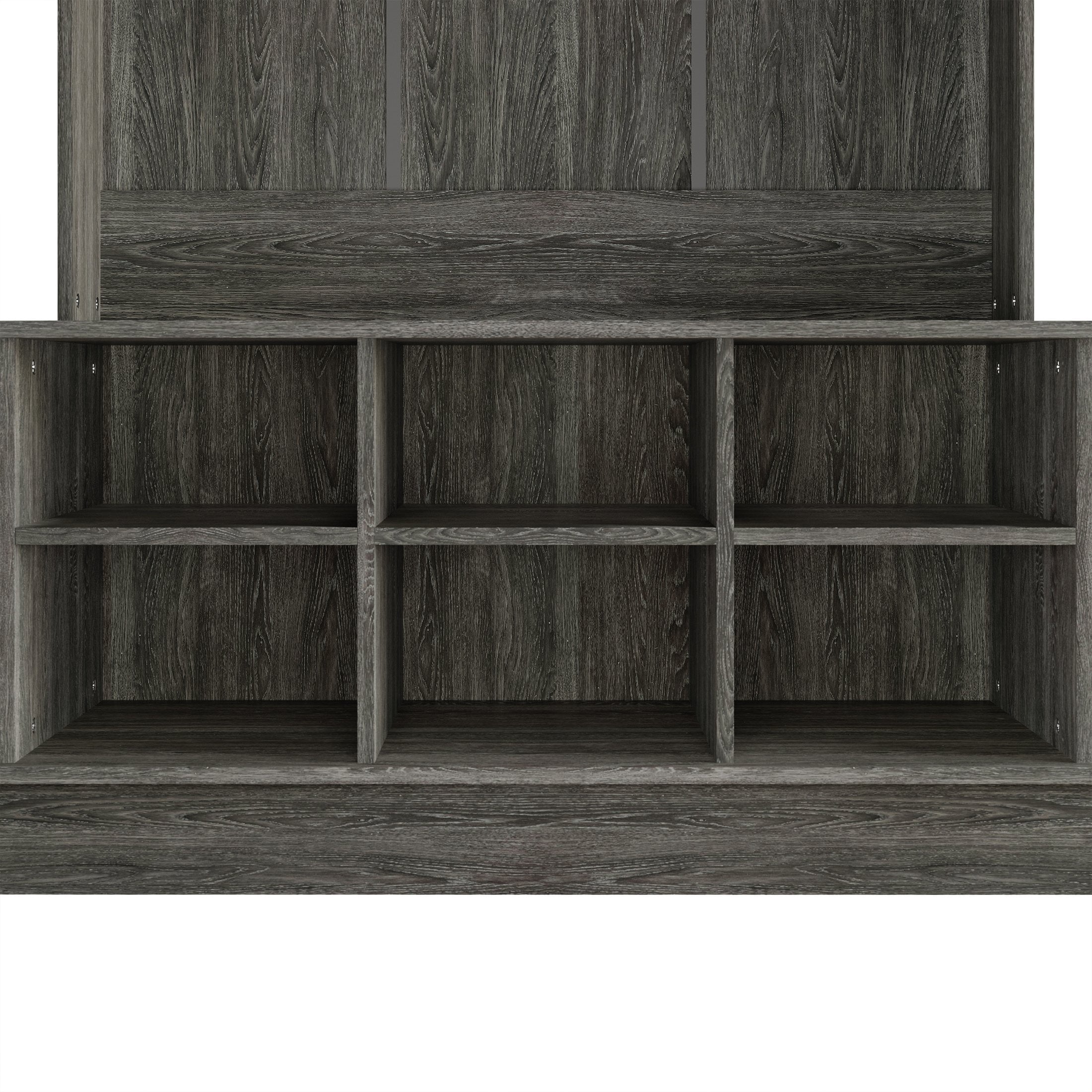 Castle Place Modern Dark Grey Storage Hall Tree