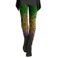 thumbnail image 2 of BOOMILK Mardi Gras Leggings for Women Trendy Print Elastic High Waisted Legging Plus Size Party Carnival Skinny Pants, 2 of 4