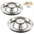 thumbnail image 1 of 2 tazones para perros de alimentación lenta de acero inoxidable, el tazón para destete para cachorros se puede usar para que varios cachorros coman agua y tazones para cachorros (30 * 3,2 cm) ER, 1 of 5