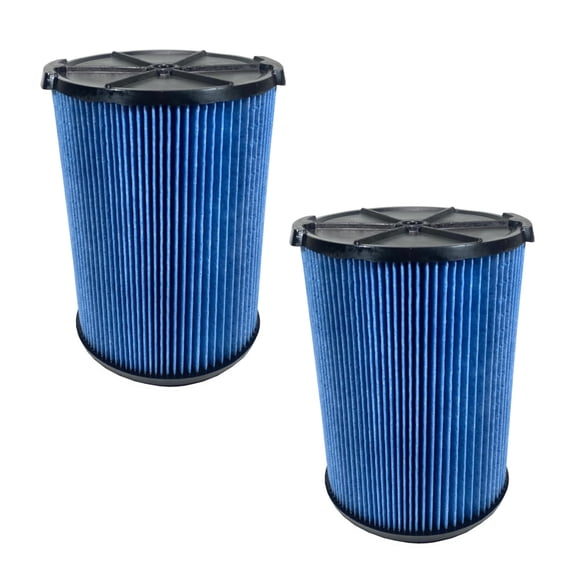 MaximalPower Replacement VF5000 Wet Dry Vacuum Filter for Ridgid Vacuum 6-20 Gallon Reusable and Washable Filter for Cleaning Dust Debris Wood chips for Home Garage Driveway (2 Pack)