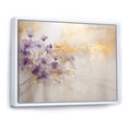 thumbnail image 2 of Designart "Meadow of Violets in Purple and Gold III" Violets Floater Framed Canvas Wall Art, 2 of 5
