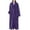 Purple, variant on Women Flannels Robe Fleece Bathrobe Full-Length Pajama Thicken Loungewear Zip Down Homewear V Neck Night Gowns Long Sleeve PJs Oversized Nightdress Fall Winter Housecoat