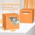 thumbnail image 2 of Hizgo Orange Stainless Steel Piggy Bank for Adult, Must Break to Open Money Saving Box (Orange 4.72 Inch), 2 of 7