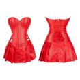 thumbnail image 2 of Lencería De Vestido De PU Sin Tirantes, Falda Plisada Con Cierre De Cremallera Vestido De Mono De PU Lencería Para Disfraces De Halloween ANGGREK Otros, 2 of 6