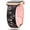 Black & Pink, variant on ZYX Floral Engraved Silicone Band for Apple Watch, Women's Cute Flower Sport Strap, Black & Pink, 38mm/40mm/41mm/42mm(Series 10 11)
