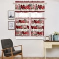 thumbnail image 5 of Valentine''s Day 3 Piece Kitchen Curtains Tiers and Valances Set, Heart Rose Flower Black Red Buffalo Plaid Anniversary Wedding Short Rod Pocket Window Curtain for Bedroom, Bathroom, 5 of 6