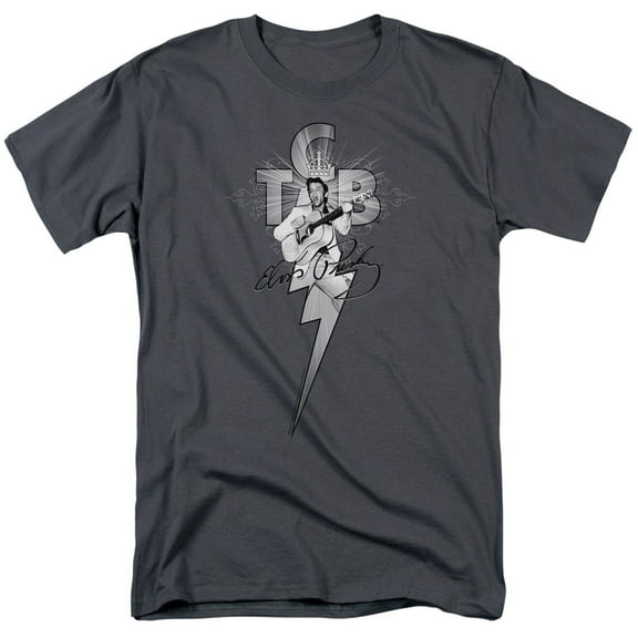 Elvis Presley TCB Ornate 18/1 T-Shirt Charcoal