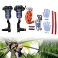 thumbnail image 4 of Miumaeov Tree Climbing Spikes Set Adjustable Climbing Gear Safety Belt+Ankle & Foot Strap, 4 of 15
