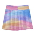 thumbnail image 2 of Girls' Skorts Elastic Waist Skorts with Inner Shorts Athletic Workout Shorts Skirts Tie-dye Clouds Pattern Small, 2 of 9