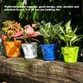 thumbnail image 4 of Linyer Plastic Flowerpot with Tray Ornamental Shock-proof Succulents Nursery Garden Planter Stable Lightweight Plant Pots Home Green, 4 of 6