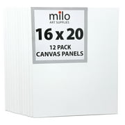 milo Canvas Panel Boards for Painting | 16x20 inches | 12 Pack
