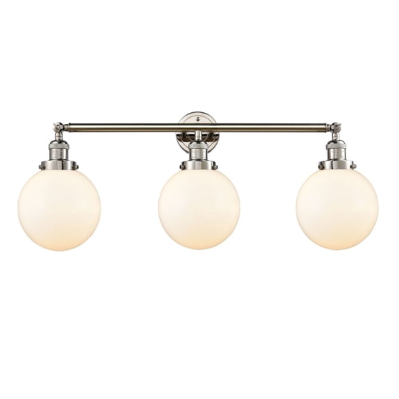 205-PN-G201-8-LED-Innovations Lighting-Large Beacon - 32 Inch 10.5W 3 LED Bath Vanity Polished