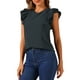 thumbnail image 4 of Blusa de manga corta redonda para mujer Inspire Chic, casual de verano, color negro, talla S, 4 of 5